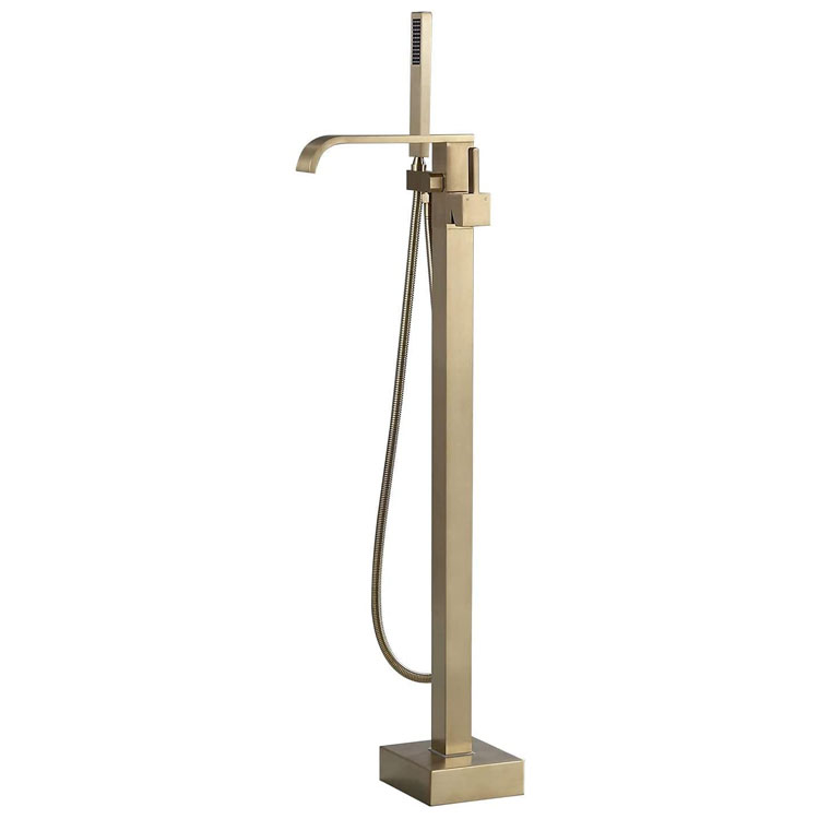 Miscelatore vasca freestanding oro spazzolato